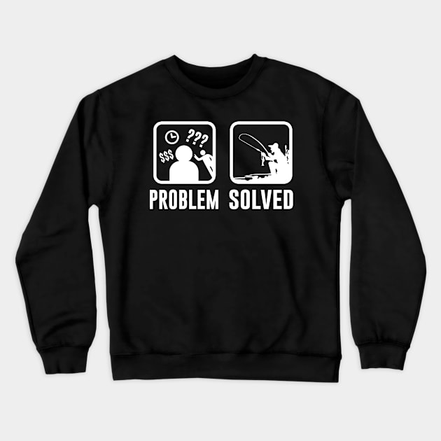 Fishing Problem Solved Crewneck Sweatshirt by Imutobi